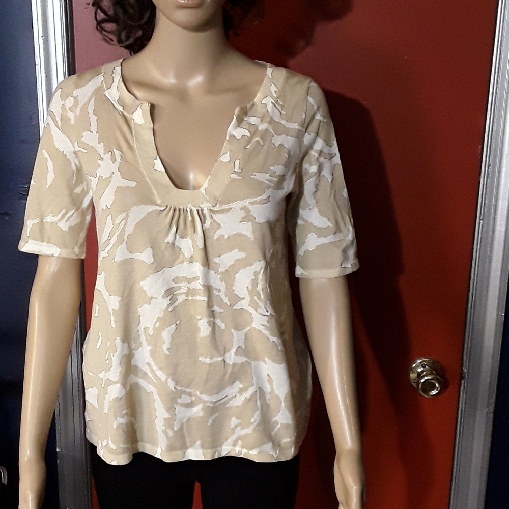 J. Crew gold embossed blouse size XS